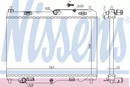 NISSENS FORD Радіатор охолодження двиг. B-Max, Fiesta VI, Transit Courier 1.4/2.0 12-