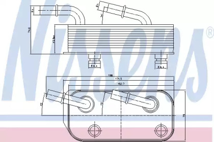 Радіатор масляний BMW 5 E39 (95-)/7 E38 (94-) (вир-во Nissens)