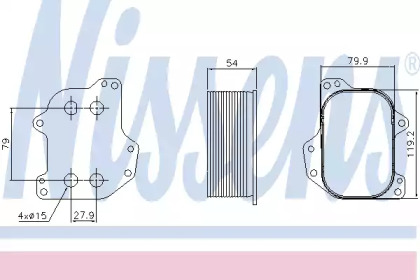 NISSENS VW Оливний радіатор Caddy IV, Crafter, Golf VII, Passat, Tiguan, Touran, Skoda Karoq, Kodiaq, Octavia III, Audi A3,Q3,