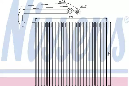 NISSENS OPEL Випарник Signum, Vectra C, Fiat, Saab, CADILLAC