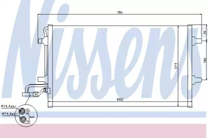 NISSENS VOLVO Радіатор кондиціонера (конденсатор) S40-V50 04-