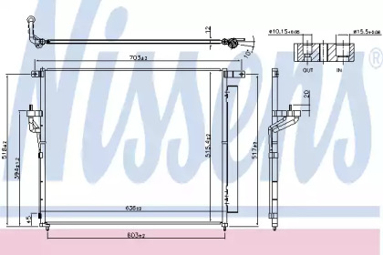 NISSENS FORD Радіатор кондиціонера (конденсатор) з осушувачем Ranger 2.2/3.2TDCi 11-