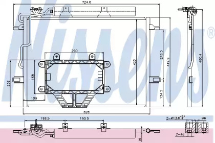 NISSENS DB Радіатор кондиціонера (конденсатор) з осушувачем W211