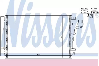 NISSENS KIA Радіатор кондиціонера (конденсатор) з осушувачем SOUL II (PS) 1.6 CRDi 14- (бензин)