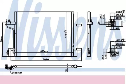 NISSENS FORD Радіатор кондиціонера (конденсатор) з осушувачем C-MAX II 2.0 Energi 15-