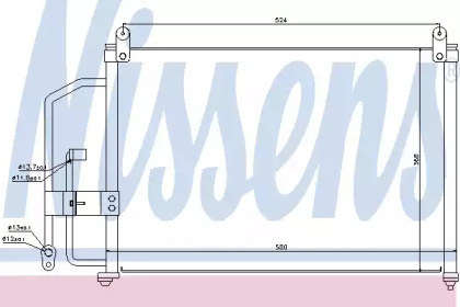 NISSENS DAEWOO Радіатор кондиціонера (конденсатор) Lanos, Sens