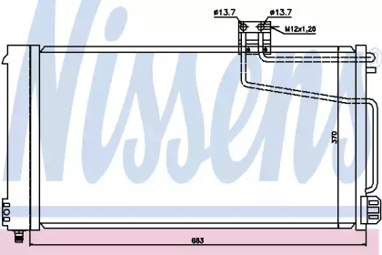 NISSENS DB Радіатор кондиціонера (конденсатор) з осушувачем W203 00-