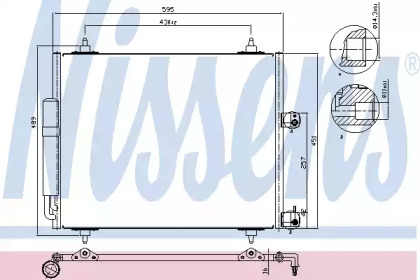 NISSENS CITROEN Радіатор кондиціонера (конденсатор) C8, Jumpy, Fiat Ulysse, Peugeot 807, Expert 02-