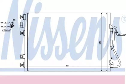 NISSENS RENAULT Радіатор кондиціонера (конденсатор) без осушувача Kangoo 03-, Nissan
