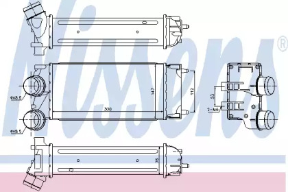 NISSENS CITROEN Інтеркулер BERLINGO 1.6 10-, C4 1.2, 1.6 14-