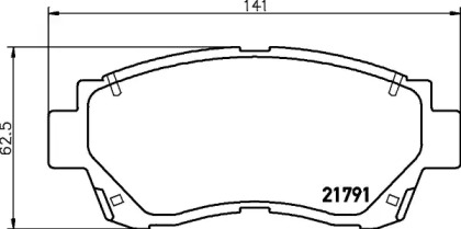 Колодки гальмівні дискові передні Toyota Camry/Lexus ES 2.2, 3.0 (96-01) (NP1006) NISSHINBO