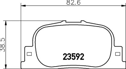 Колодки гальмівні дискові задні Toyota Camry 2.2, 3.0 (96-01) (NP1035) NISSHINBO