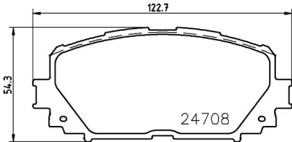 Гальмівні колодки TOYOTA Yaris/Prius ''F \06>>