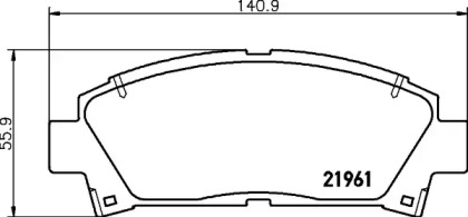 Гальмівні колодки TOYOTA Avensis T22/Carina E \F \92-03