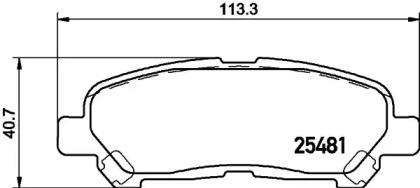 Колодки гальмівні дискові задні Toyota Highlander 2.7, 3.5 (09-) (NP1122) NISSHINBO