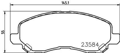 Колодки гальмівні дискові передние Mitsubishi ASX, Lancer, Outlander 1.6, 1.8, 2.0 (08-) (NP3009) NISSHINBO