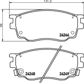 Колодки гальмівні дискові передні Mazda 6 1.8, 2.0 (02-07) (NP5013) NISSHINBO