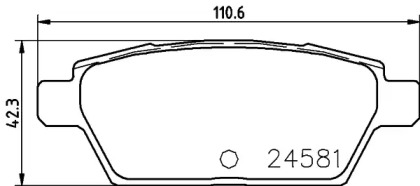 Колодки гальмівні дискові задні Mazda 6 2.3, 3.7 (05-) (NP5026) NISSHINBO