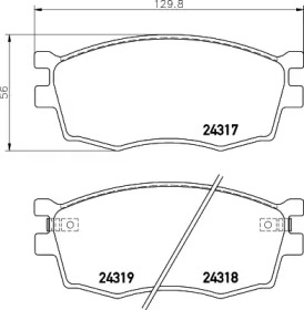 Колодки гальмівні дискові передние Hyundai Accent/Kia Rio 1.4, 1.6 (05-10) (NP6008) NISSHINBO