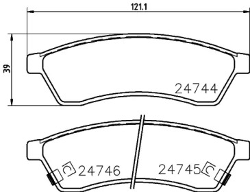 Гальмівні колодки CHEVROLET Epica \R \05-11