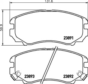 Гальмівні колодки HYUNDAI Coupe/Sonata IV/Tucson/KIA Sportage New/Magentis/Optima -06