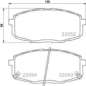 Колодки гальмівні дискові передние Hyundai i30/Kia Cerato 1.4, 1.6, 1.8, 2.0 (07-) (NP6095) NISSHINBO