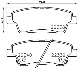 Гальмівні колодки HYUNDAI/KIA GENESIS \R \14>>