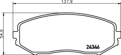 Колодки гальмівні дискові передние Suzuki Grand Vitara 1.6, 2.0, 2.4 (05-) (NP9003) NISSHINBO