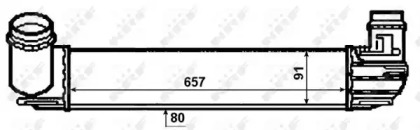 Інтеркулер RENAULT MEGANE III (08-) 1.5 dCi (вир-во NRF)