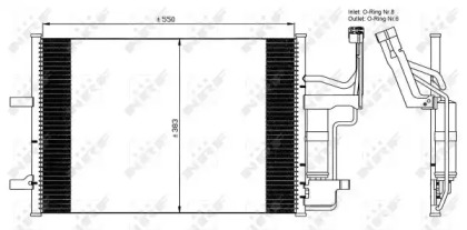 Конденсор кондиціонера MAZDA 3/5 ALL 03- (вир-во NRF)