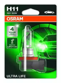 Лампа фарна H11 12V 55W PGJ19-2 Ultra Life (Blister 1шт) (вир-во OSRAM)