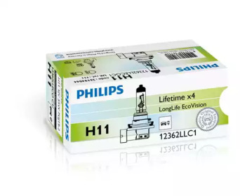 Лампа розжарювання H11 12V 55w PGJ19-2 H LongerLife Ecovision (вир-во Philips)