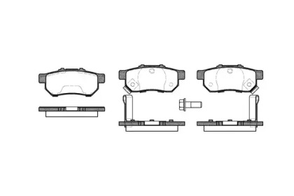 Колодка гальм. диск. HONDA CIVIC, JAZZ, 1.2I-2.0 16V 90.01-,08.07- задн. (вир-во REMSA)