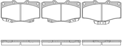 Колодка гальм. диск. LAND CRUISER 90 (04/96-12/02), 80 (01/90-12/97) передн. (вир-во REMSA)