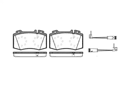 Колодка гальм. диск. MB C-CLASS (W203) передн. (вир-во REMSA)