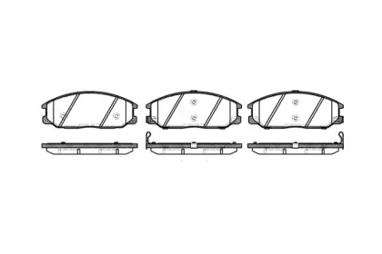 REMSA HYUNDAI гальмів.колод.передн.Santa Fe, Ssangyong Rexton II,Kyron,Actyon