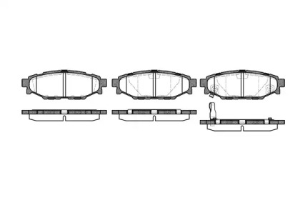 REMSA SUBARU колодки гальмівні задн.  з пластинами) Forester,Impreza,Legacy,Outback