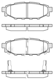 Колодка гальм. диск. SUBARU LEGACY 2.0 2.5 03-, OUTBACK 2.5 03- задн. (вир-во REMSA)