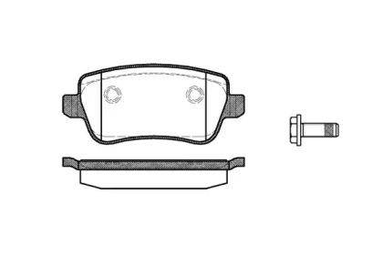 REMSA Тормозные колодки задн.  CROMA 1.9-2.4D M-JET 05-