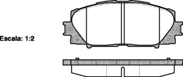 Колодка гальм. диск. TOYOTA YARIS 1.0 VVT-I, 1.3 VVT-I, 1.4D-4D 01/06 - передн. (вир-во REMSA)