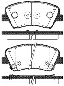 Колодка гальм. диск. HYUNDAI VELOSTER 1.6I 16V GDI 11/03 - передн. (вир-во REMSA)