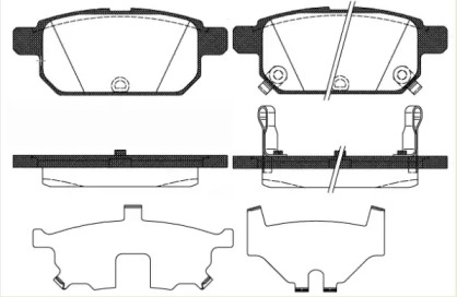 REMSA SUZUKI Тормозн.колодки задн.Swift IV 10-,SX4 S-Cross 13-