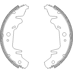 REMSA  Колодки гальмівні барабанні  CHRYSLER  Voyager 96-