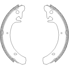 REMSA (LV)  Колодки гальмівні барабанні   задн. LADA VAZ-2108-09 RENAULT Rapid 1,1-1,9