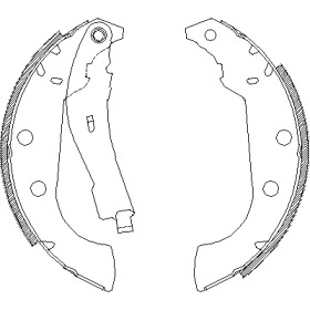 REMSA щоки гальмівні задн.(228,5*42) CITROEN Xsara 97- PEUGEOT 306