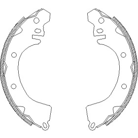 REMSA MITSUBISHI Щеки тормозные GALANT 1.8TD E14,E34 84- 203,2X37 LANCER 1.8D 85-8