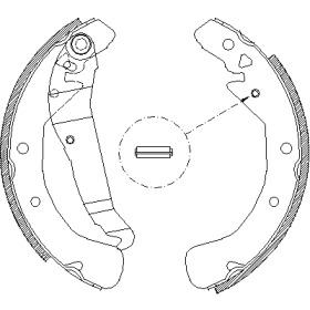 REMSA Щеки тормозные задн.(230*42) OPEL Astra, Zafira, Vectra