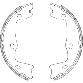 Колодка гальм. барабан. OPEL ASTRA/VECTRA/OMEGA задн. (вир-во Remsa)