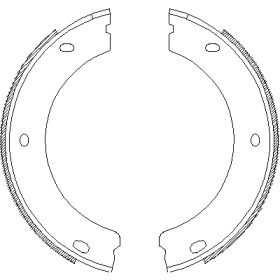 REMSA PEUGEOT Колодки гальмівні барабанні  605