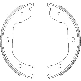 REMSA Щеки ручного тормоза BMW E60, E65 X3, X5, X6 VW T5, Touareg